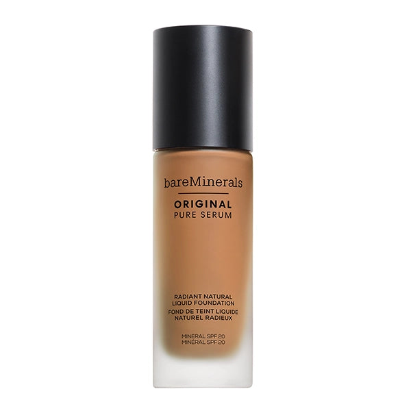 bareMinerals Original Pure Serum Radiant Natural Liquid Foundation Mineral SPF 20-Medium Deep Warm 4#Shade_Medium Deep Warm 4