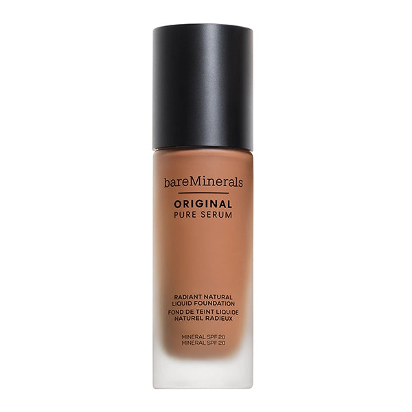 bareMinerals Original Pure Serum Radiant Natural Liquid Foundation Mineral SPF 20-Medium Deep Cool 4.5#Shade_Medium Deep Cool 4.5