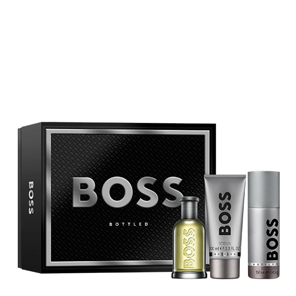 Boss Bottled Eau de Toilette 100ml and Deo 150ml and Shower Gel 100ml