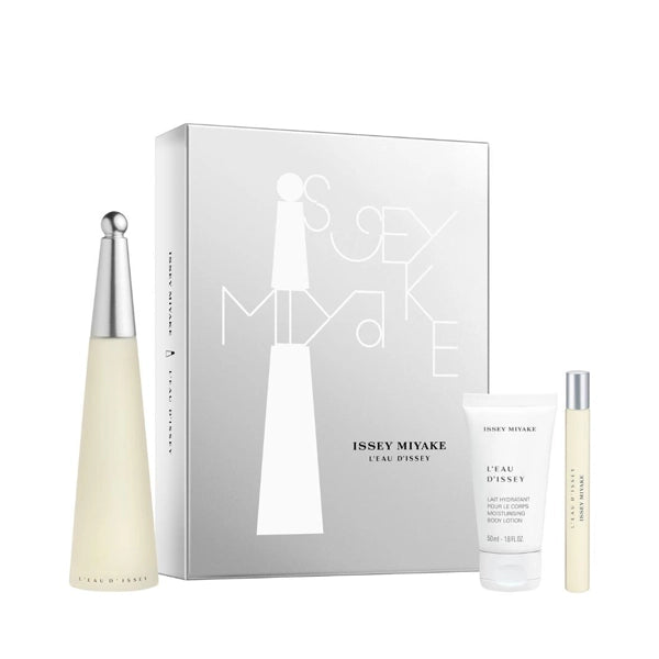 Issey Miyake L'Eau d'Issey Gift Set Eau de Toilette 100ml And Moisturising Body Lotion 50ml Eau de Toilette Travel Spray 10ml