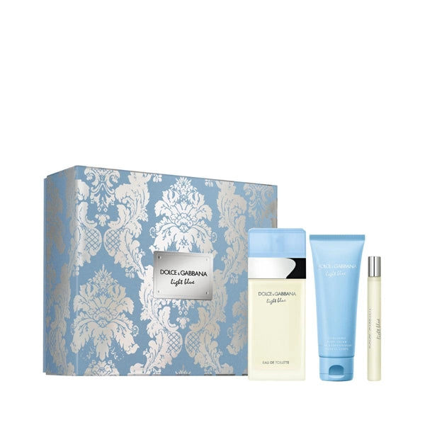 Dolce&Gabbana Light Blue Gift Set Eau de Toilette 100ml and Refreshing Body Cream 75ml With Eau de Toilette Travel Spray 10 ML
