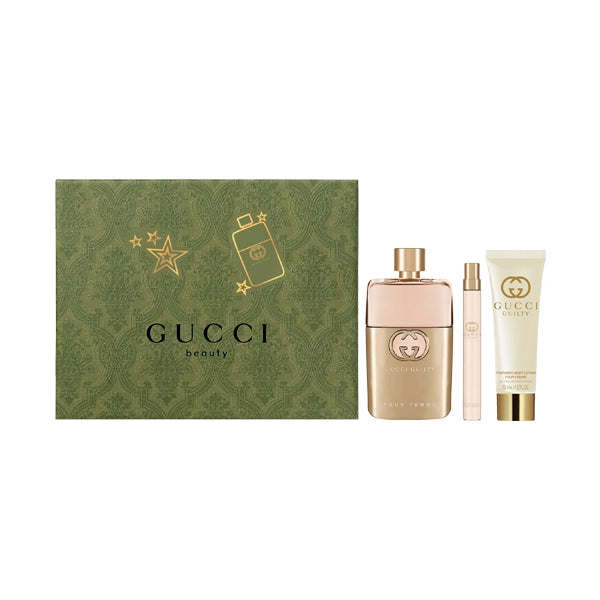 GUCCI Guilty Pour Femme EDP Giftset 90ml and Miniature 10ml and Body Lotion 50ml 