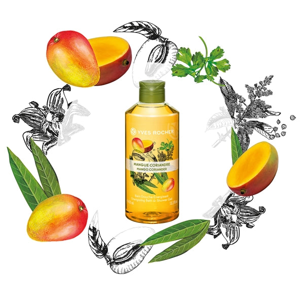 Yves Rocher Energizing Bath and Shower Gel Mango Coriander