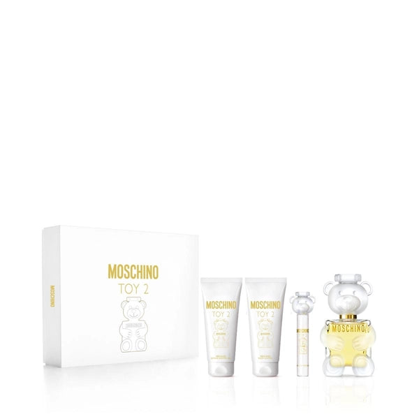 Moschino Toy 2 Gift Set Eau de Parfum 100ml And Perfumed Bath & Shower Gel 100ml With Perfumed Body Lotion 100ml And Eau de Parfum Travel Spray 10ml