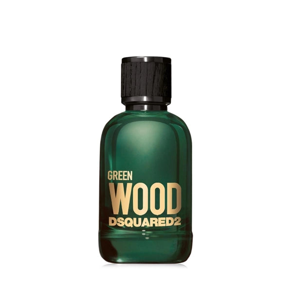 Dsquared2 Green Wood Gift Set Eau de Toilette 100ml And Perfumed Bath & Shower Gel 100ml With Black Card Holder